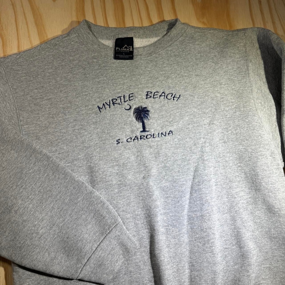 Vintage 90s boxy Gray Myrtle Beach S. Carolina crewneck